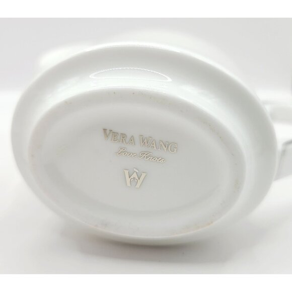 Vera Wang Fine Bone China by Wedgwood LOVE KNOTS Creamer & Sugar Bowl Brand New - Picture 14 of 15